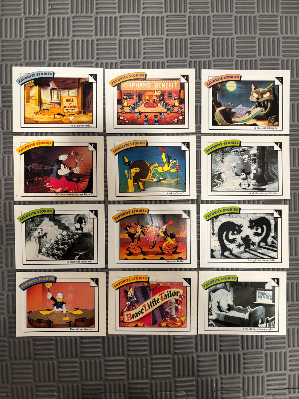 1991 Impel Disney Favorite Stories - LOT OF 12 Cards